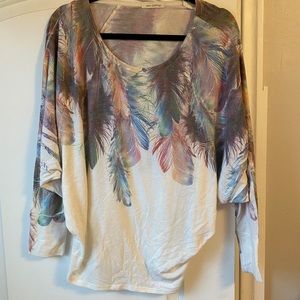 Feather top, long sleeve, medium